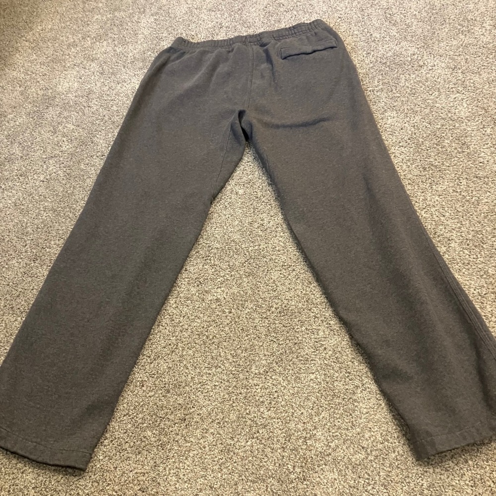 Nike Women's Sweatpants Charcoal Gray Straight Leg Embroidered Swoosh Large - Picture 2 of 14